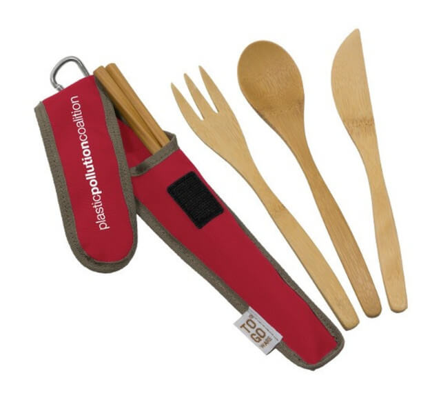 A Reusable Bamboo Cutlery Set. Photo: ©lifewithoutplastic.com