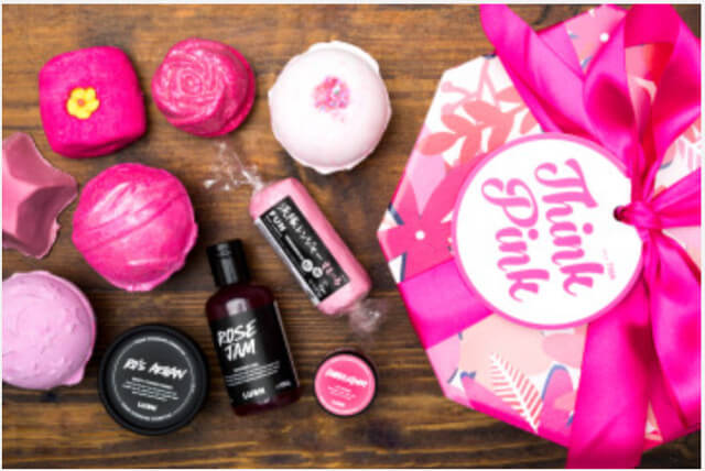 Lush Think Pink gift set. Photo: © Lush