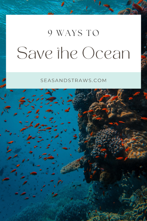 Pin 9 Ways to Save the Ocean. Seas & Straws