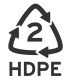 Plastic Recycling Code 2 - HDPE