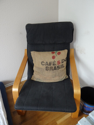 Another up cycled couch pillow. Photo: Seas & Straws