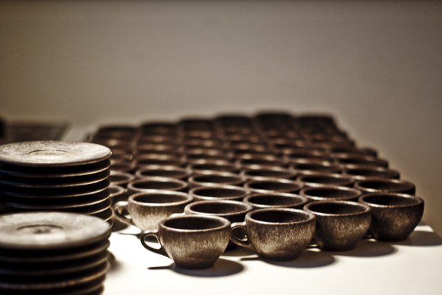 Freshly Produced Espresso Cups. Photo: © Kaffeeform